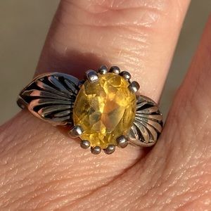 STERLING SILVER KABANA CITRINE RING